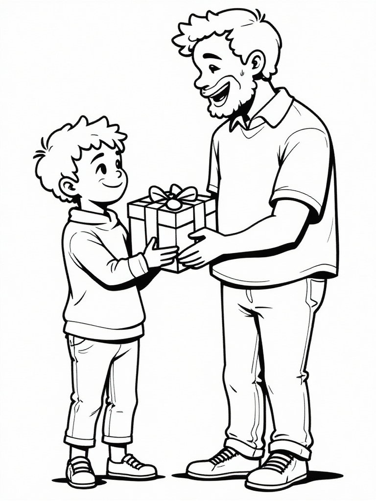 dia dos pais filho e pai Página para colorir dia dos pais filho e pai