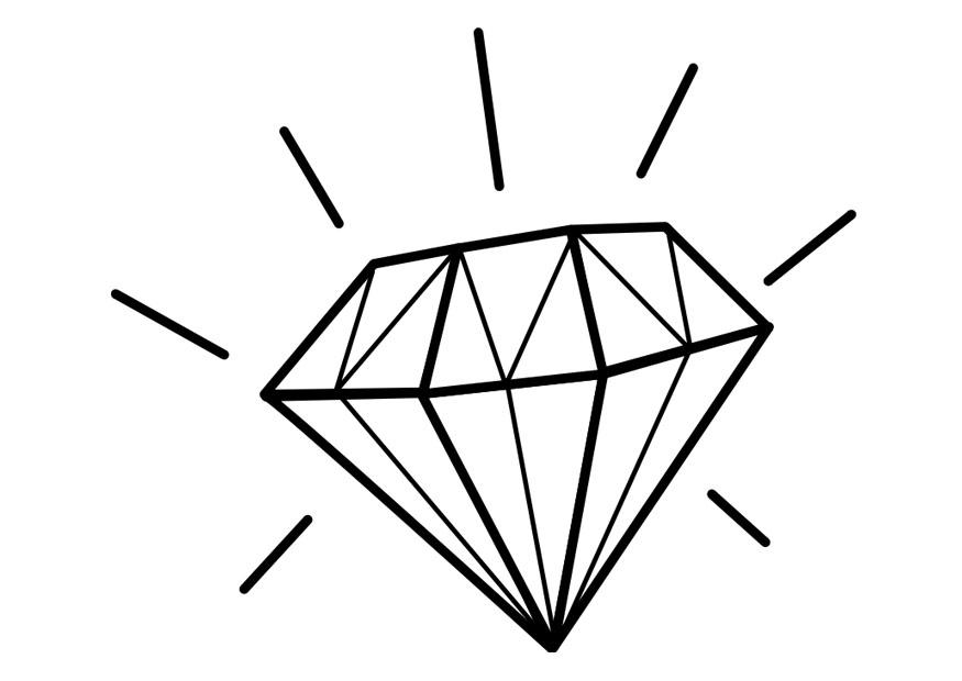 diamante Página para colorir diamante
