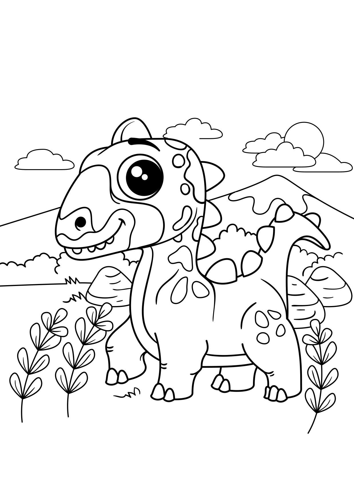 dinossauro em movimento Página para colorir dinossauro em movimento