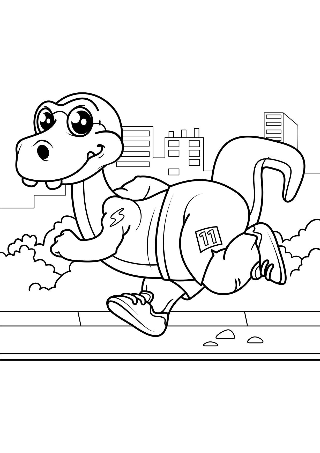 dinossauro vai correr Página para colorir dinossauro vai correr