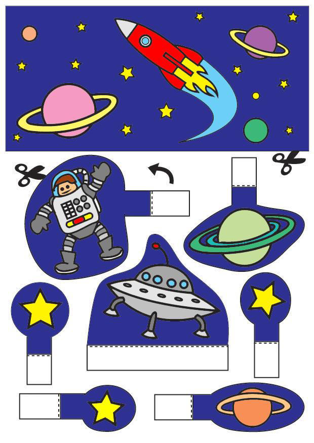 Artesanato diorama espacial 