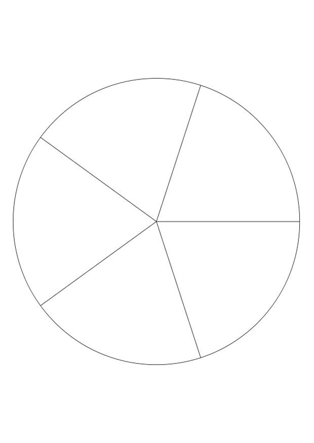divisA£o - cinco partes Página para colorir divisA£o - cinco partes