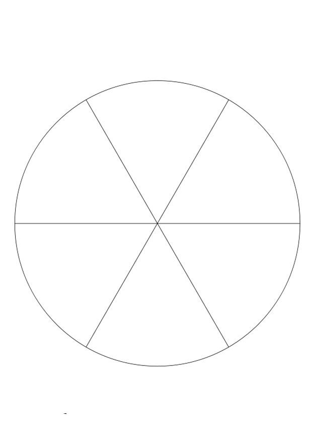 divisA£o - seis partes Página para colorir divisA£o - seis partes