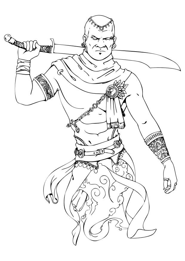 djinn Página para colorir djinn