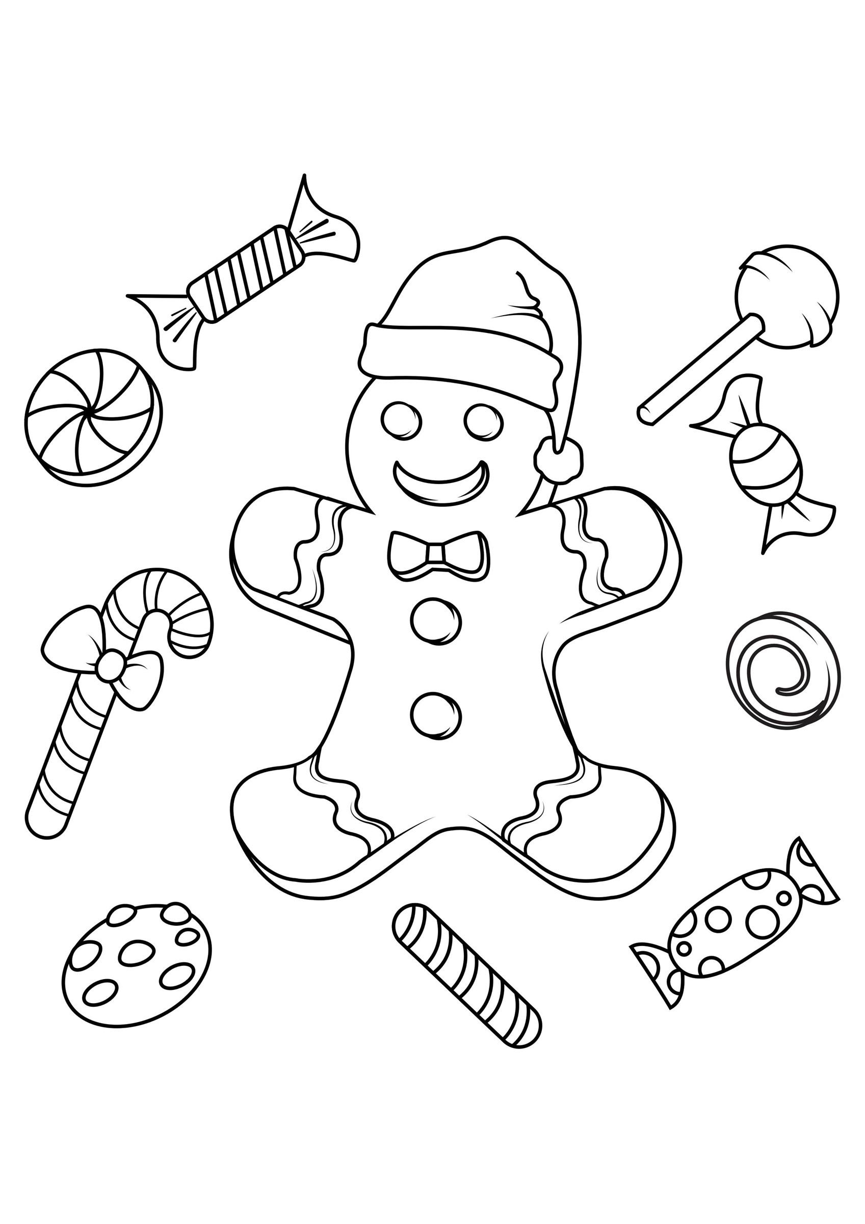 doce de natal Página para colorir doce de natal