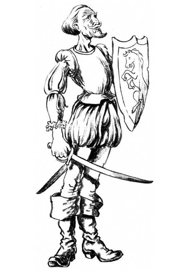 don quixote Página para colorir don quixote