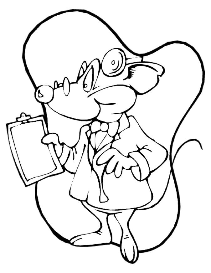 doutor ratinho Página para colorir doutor ratinho