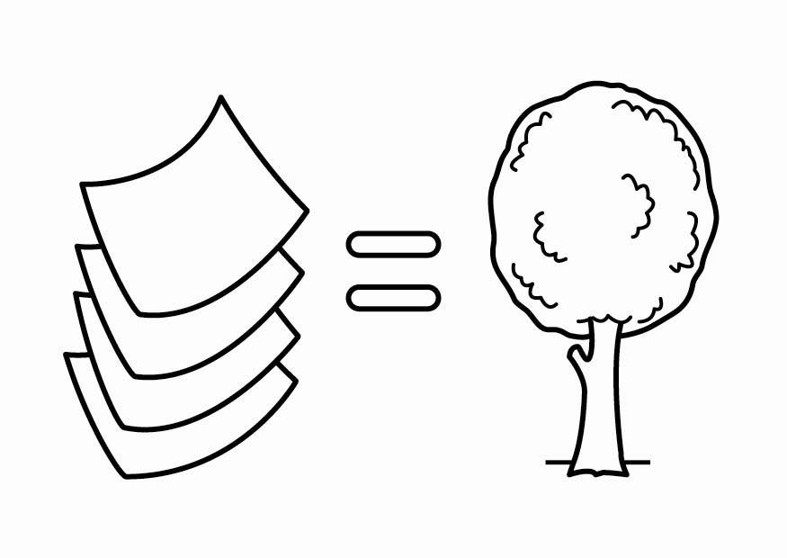 economizar energia, papel vem das A¡rvores Página para colorir economizar energia, papel vem das A¡rvores