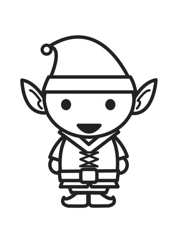 elfo Página para colorir elfo