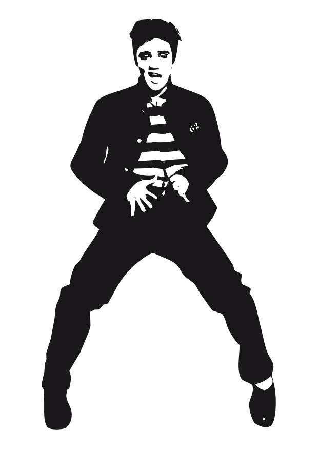 elvis presley Página para colorir elvis presley