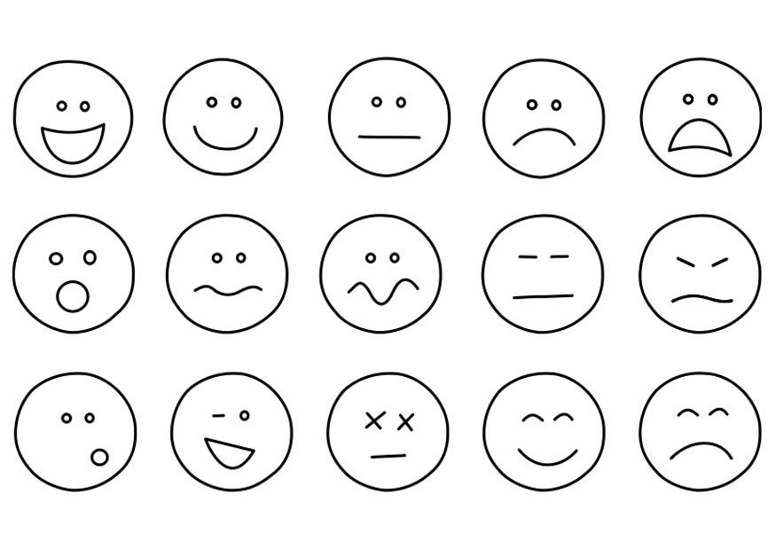 emoticons Página para colorir emoticons