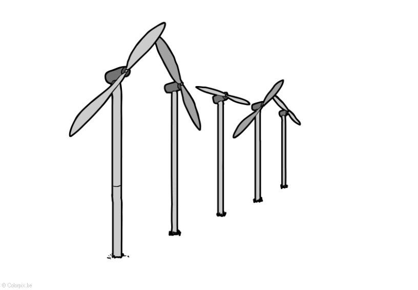 imagem energia eA³lica - moinhos de vento