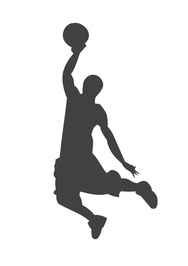 enterrada de basquete Página para colorir enterrada de basquete