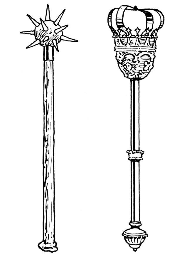 espada e cetro Página para colorir espada e cetro