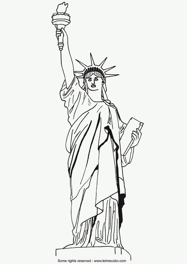 estA¡tua de liberdade Página para colorir estA¡tua de liberdade