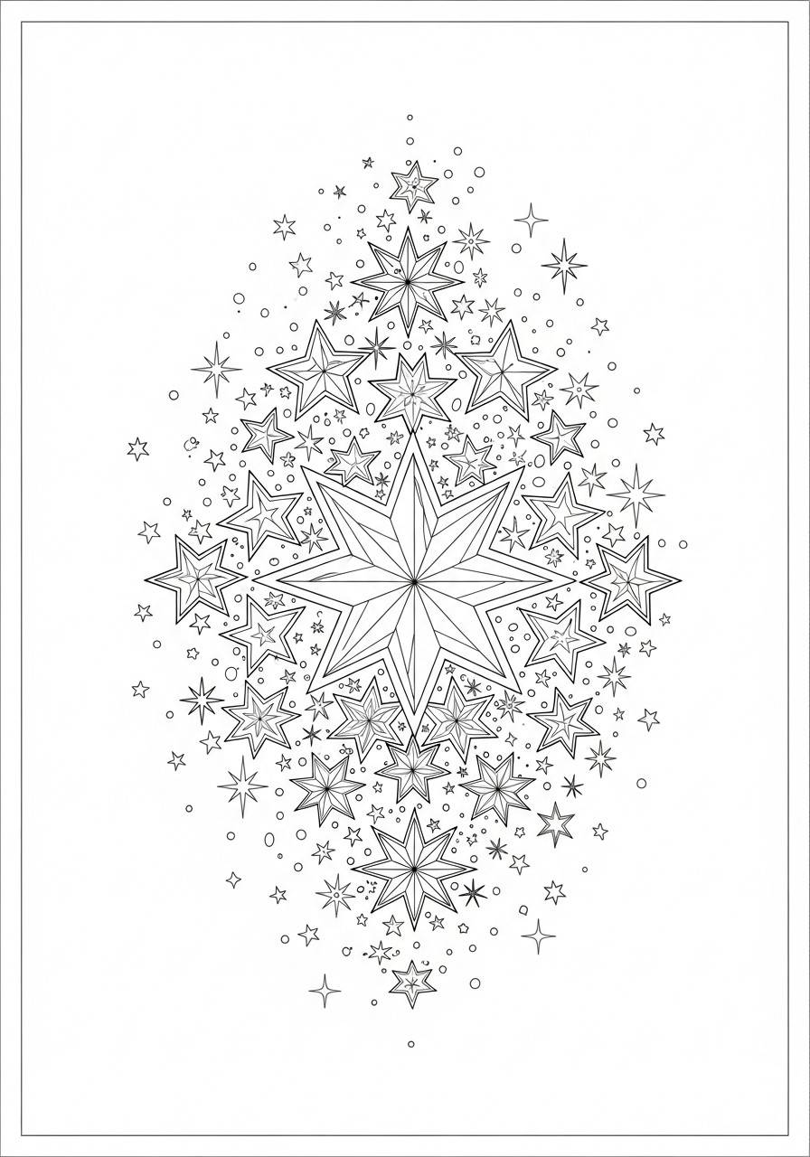 estrelas brilham Página para colorir estrelas brilham