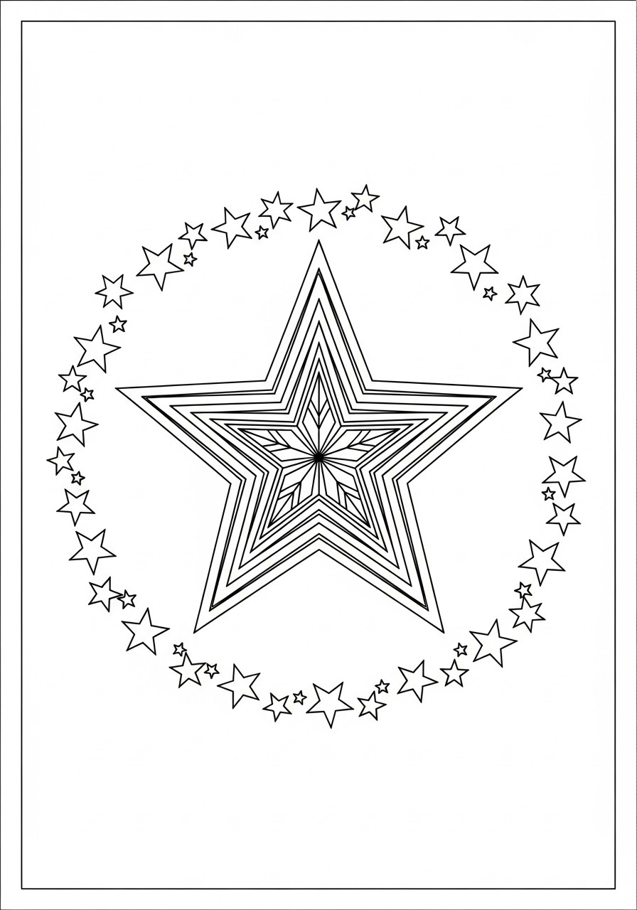 estrelas no natal Página para colorir estrelas no natal