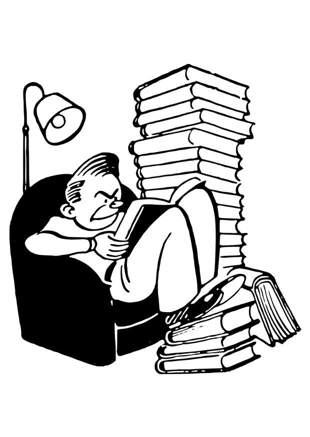 estudar Página para colorir estudar