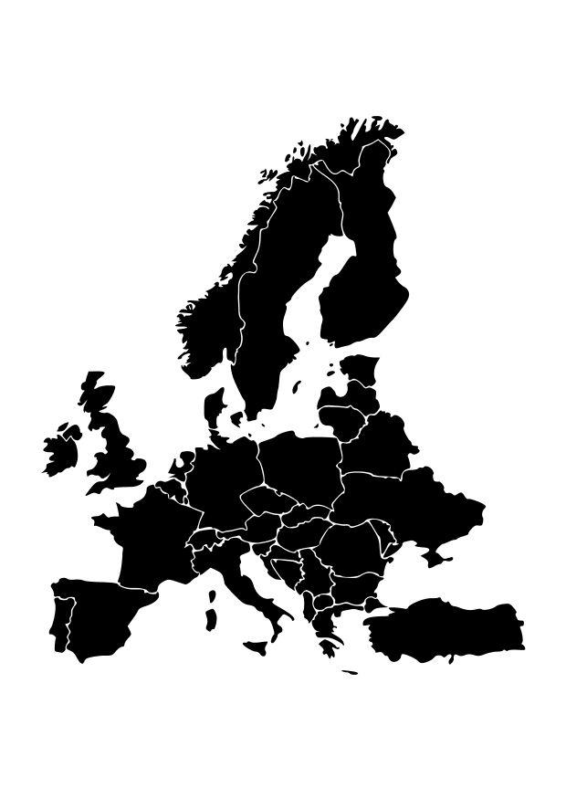 europa Página para colorir europa