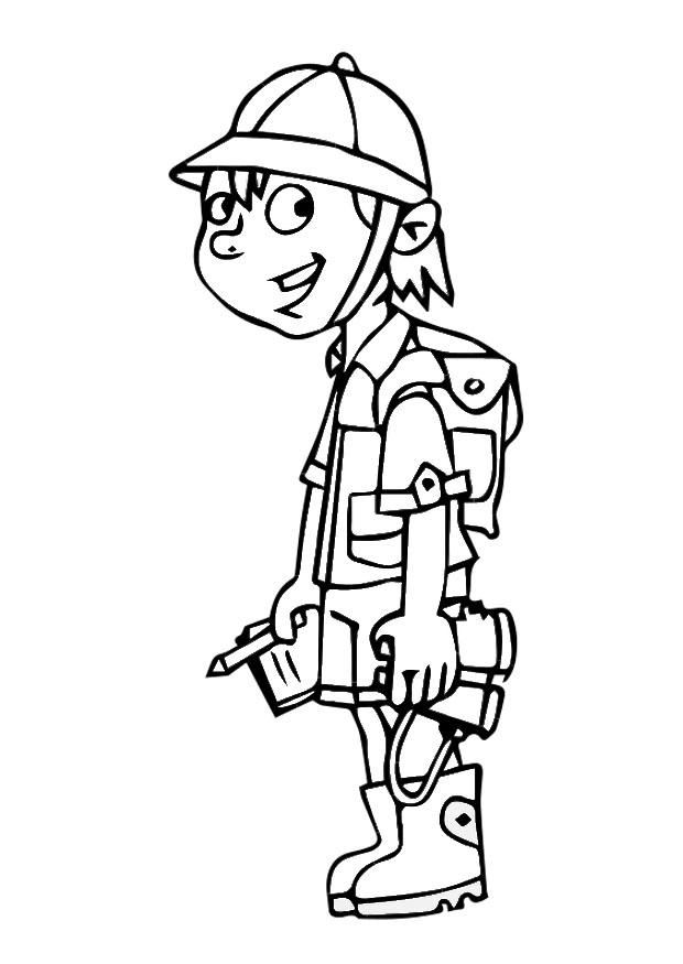 explorador Página para colorir explorador