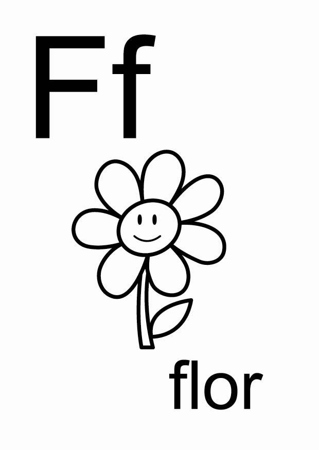 f Página para colorir f
