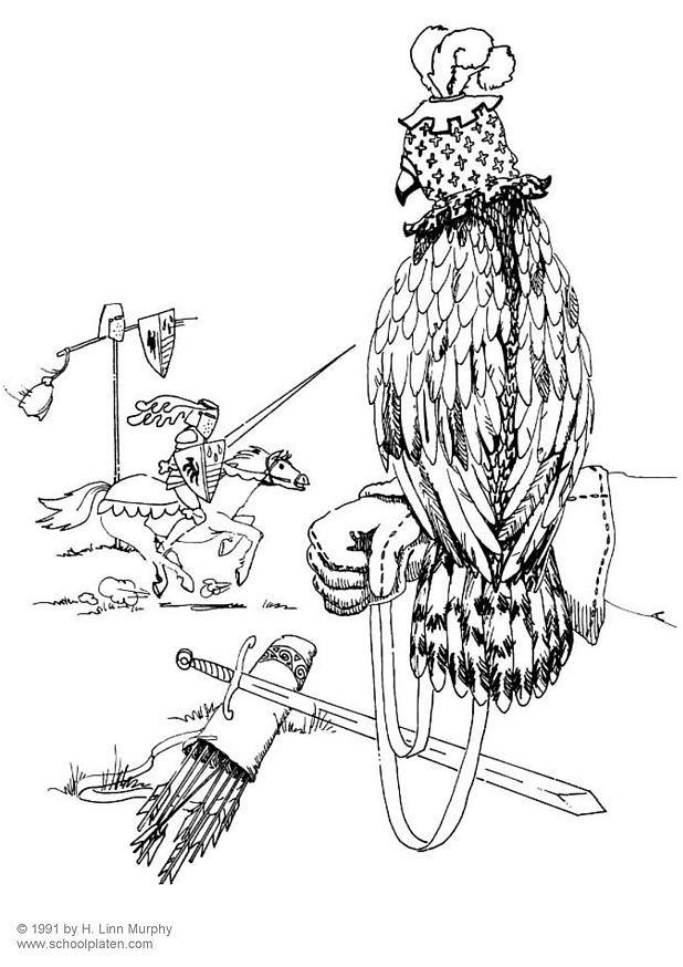 falcoeiro Página para colorir falcoeiro