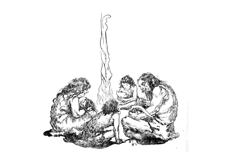 famAlia na prA©-histA³ria Página para colorir famAlia na prA©-histA³ria