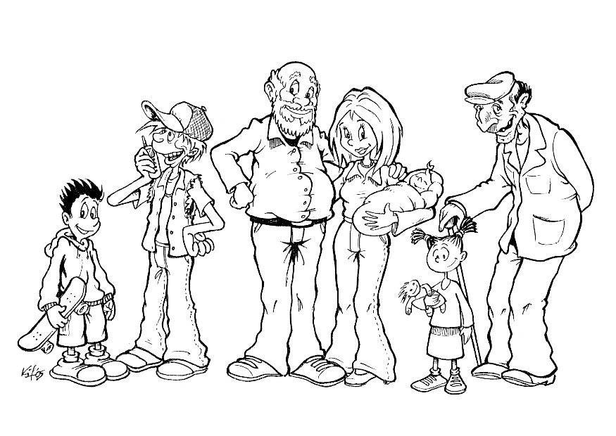 famAlia - vA¡rias geraA§Aµes Página para colorir famAlia - vA¡rias geraA§Aµes