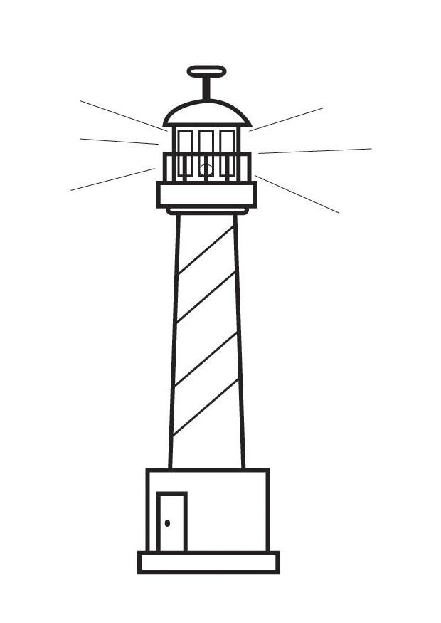 farol Página para colorir farol