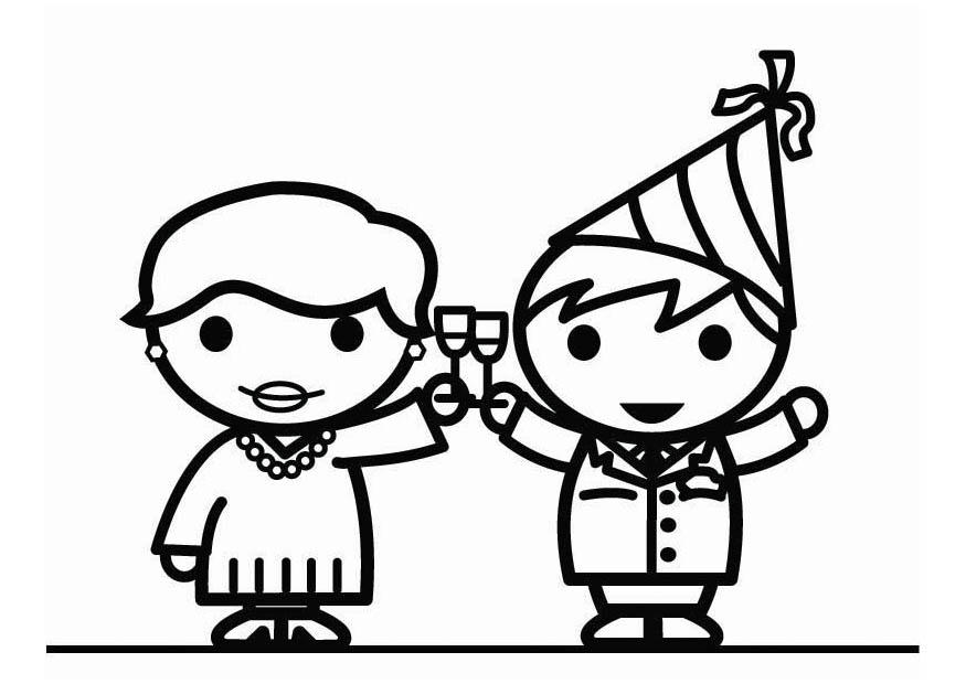 feliz ano novo ! Página para colorir feliz ano novo !