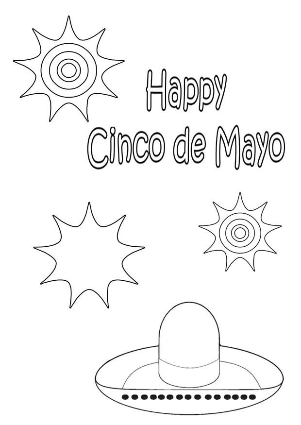 feliz cinco de maio Página para colorir feliz cinco de maio