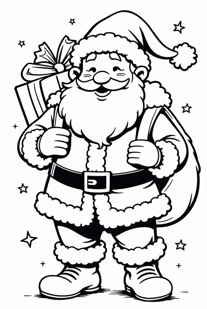 feliz papai noel Página para colorir feliz papai noel