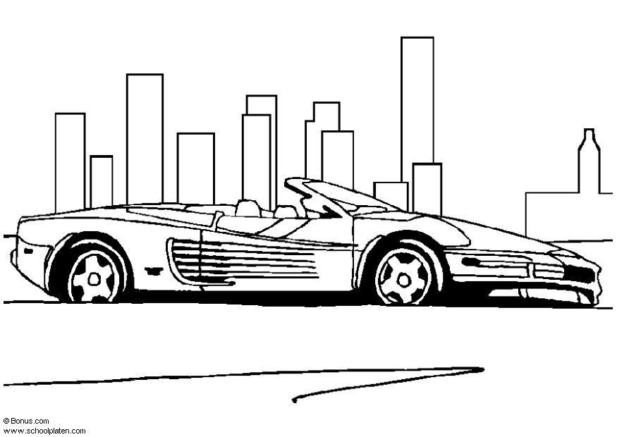 ferrari testarossa Página para colorir ferrari testarossa