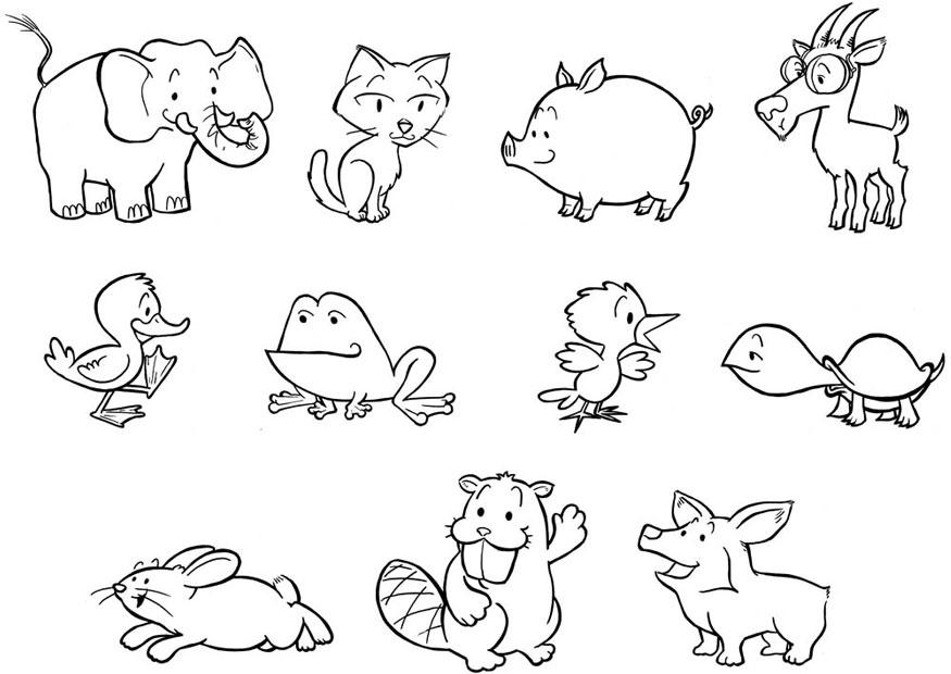 filhotes de animais Página para colorir filhotes de animais