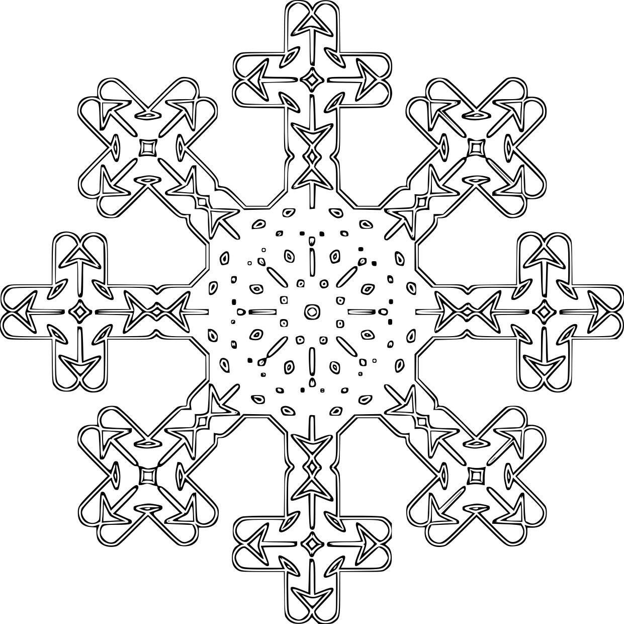 Página para colorir floco de neve