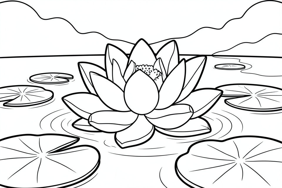 flor de lA³tus Página para colorir flor de lA³tus