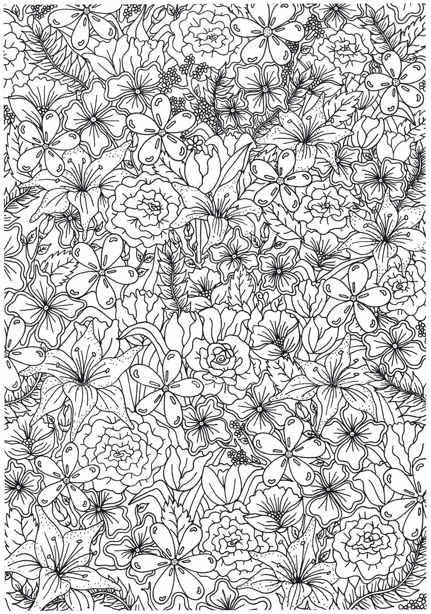 flores Página para colorir flores