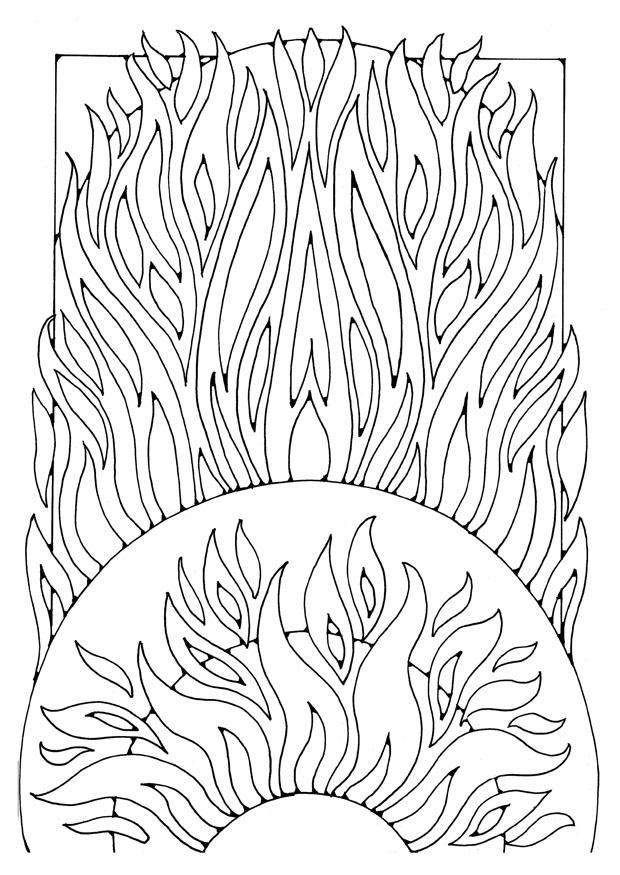 fogo Página para colorir fogo