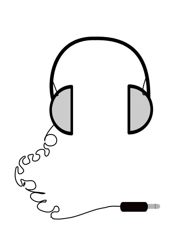 fones de ouvido Página para colorir fones de ouvido