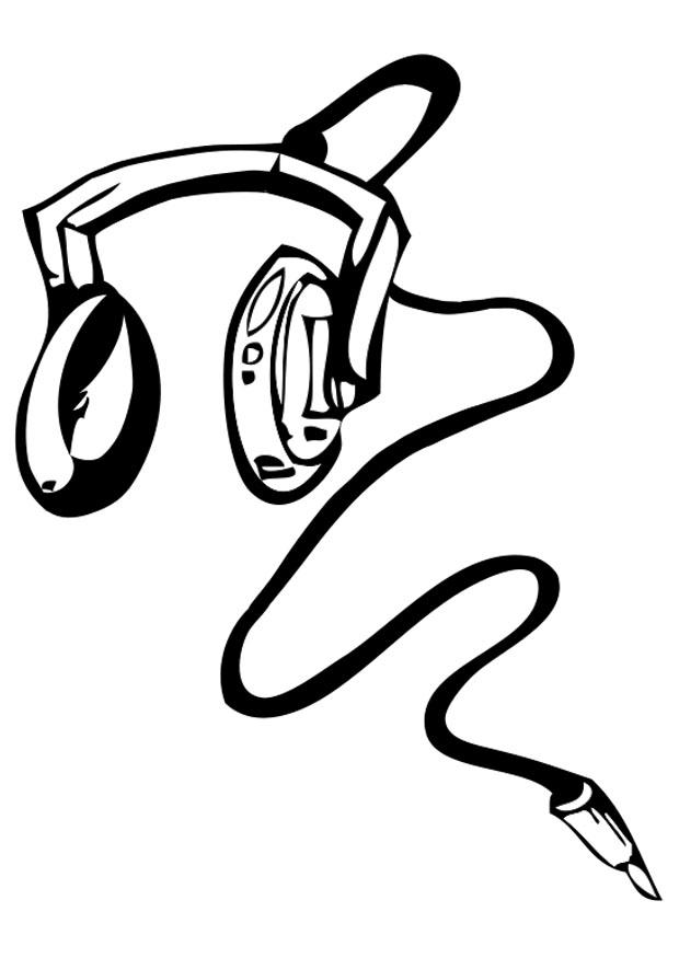 fones de ouvido Página para colorir fones de ouvido