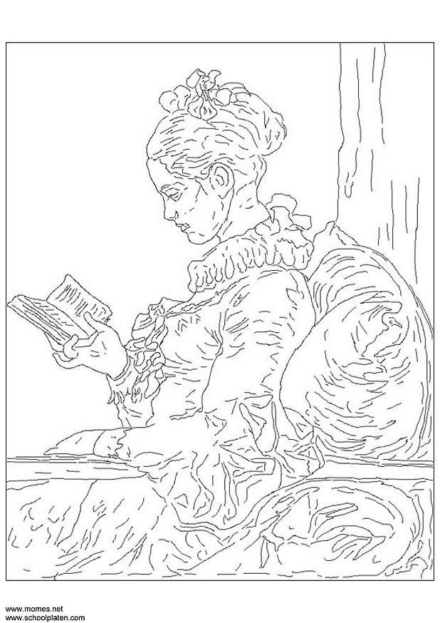 fragonard Página para colorir fragonard
