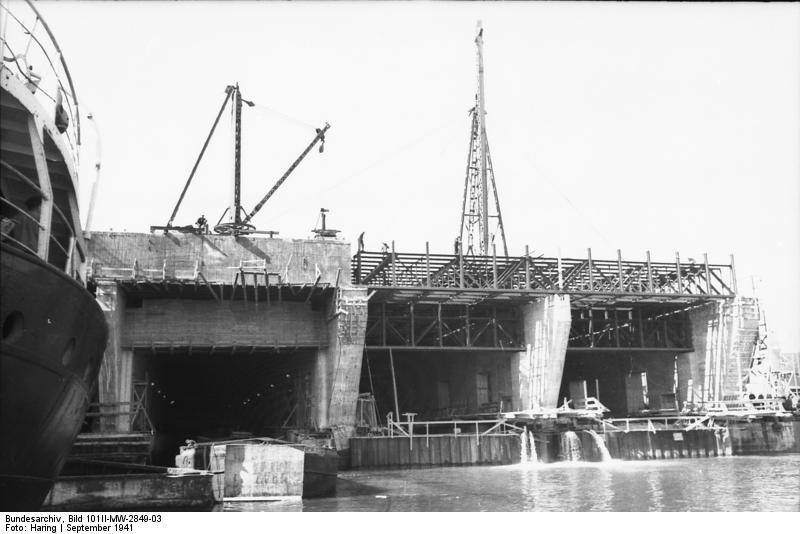 Foto franA§a - brest - construA§A£o de estrutura do uboot
