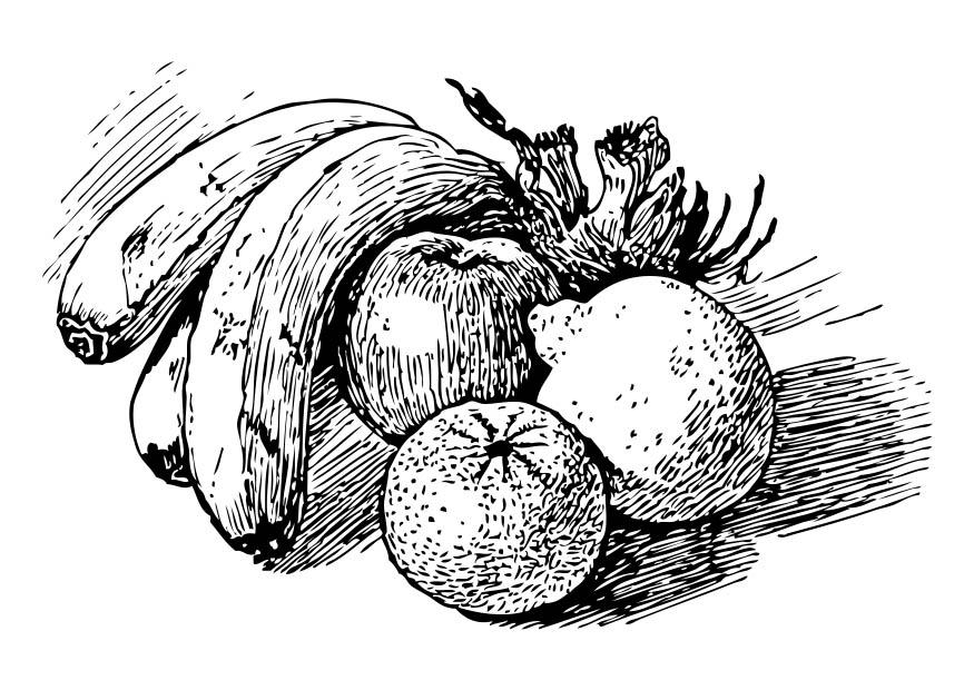 frutas Página para colorir frutas