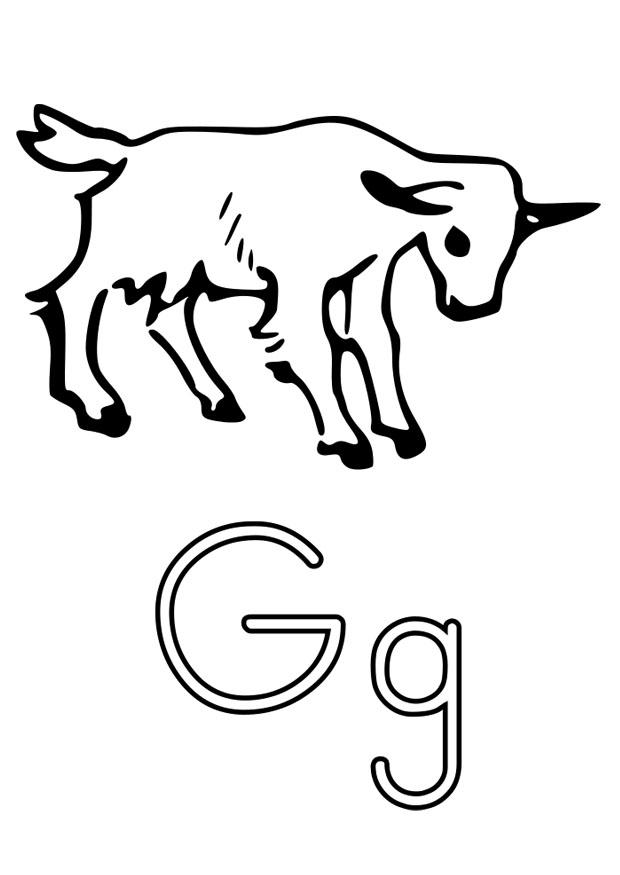 g Página para colorir g