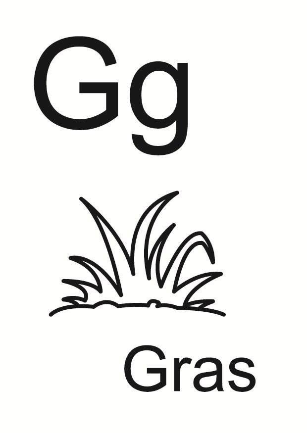 g Página para colorir g