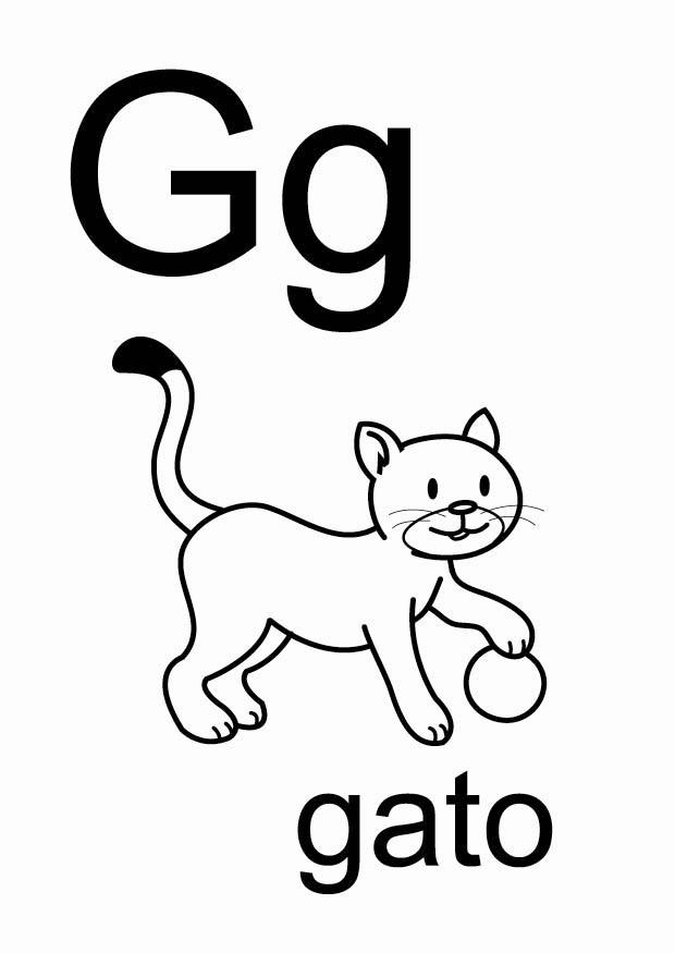 g Página para colorir g