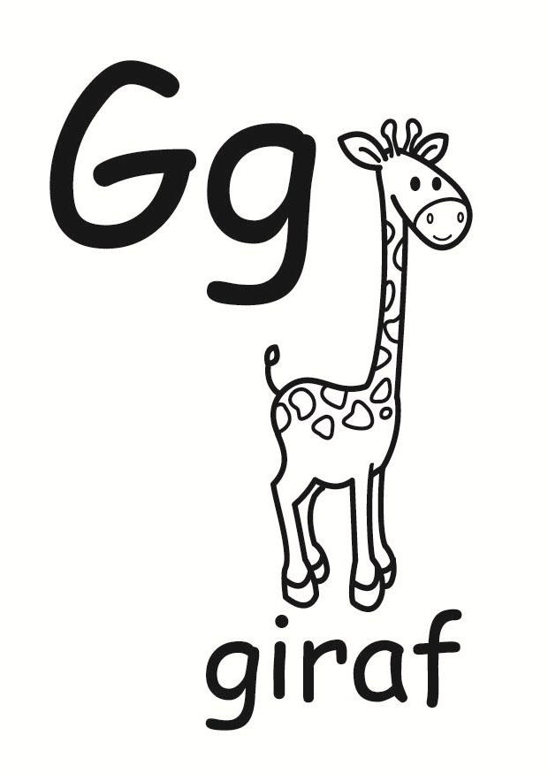 g Página para colorir g