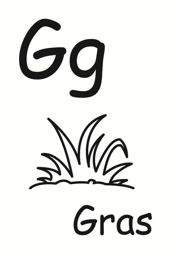 g Página para colorir g