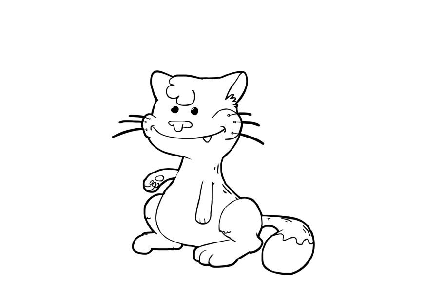 gato Página para colorir gato