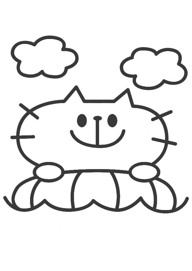 gato Página para colorir gato